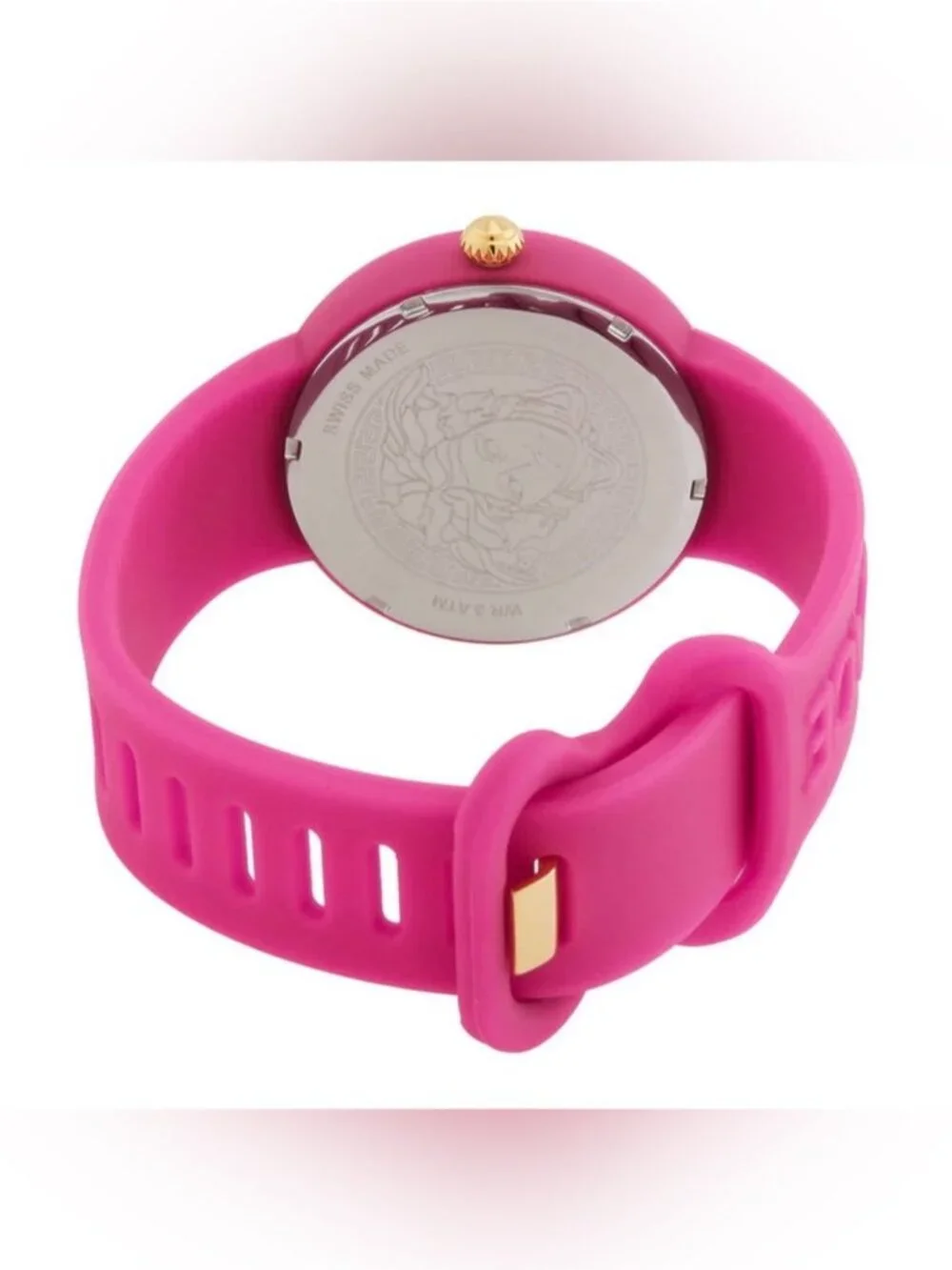 Versus Versace Hot Pink Fire Island Lion Silicone Strap Watch, 39mm